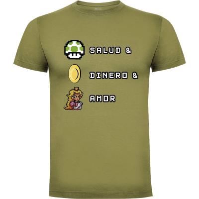 Camiseta Salud Dinero y Amor - Camisetas Videojuegos