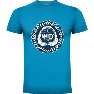 Camiseta Amity Island Harbor Patrol Shark Teeth - Camisetas Retro
