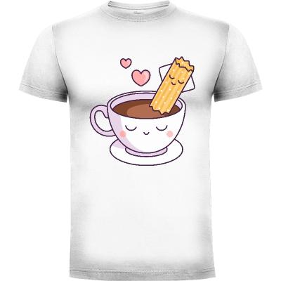 Camiseta Chocolate y Churro - Camisetas San Valentin