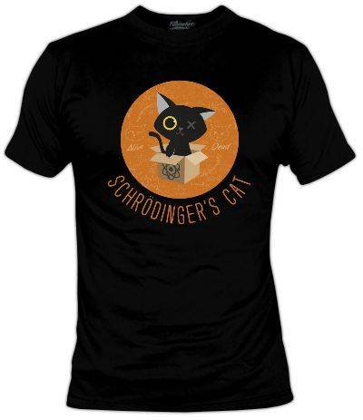 Camiseta gato de schrodinger
