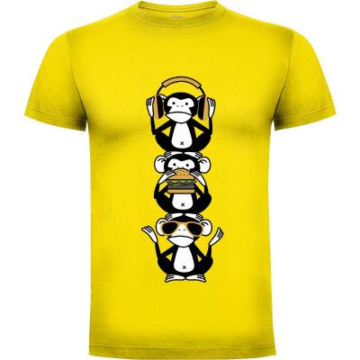 Camiseta totem tres monos sabios - Camisetas MissCactusArt
