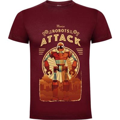 Camiseta maniac robots attack vintage - Camisetas MissCactusArt