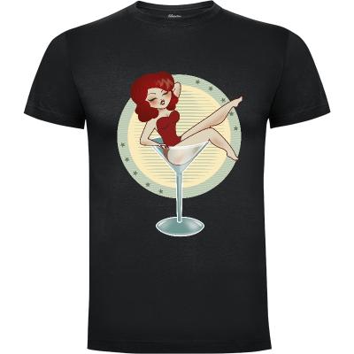 Camiseta vintage burlesque pin up girl - Camisetas MissCactusArt