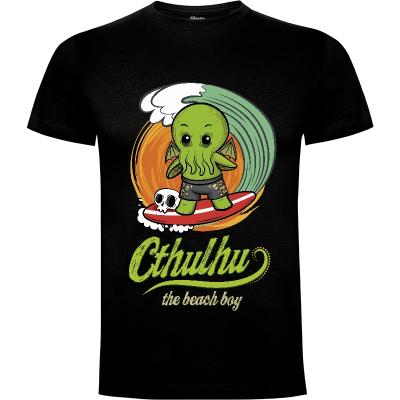 Camiseta the beach boy cthulhu - parodia lovecraft - Camisetas Literatura