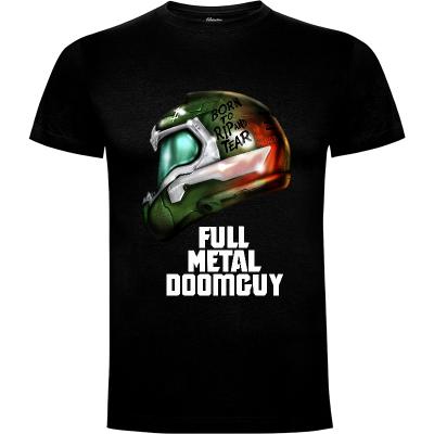 Camiseta Full Metal Doomguy - Camisetas Demonigote