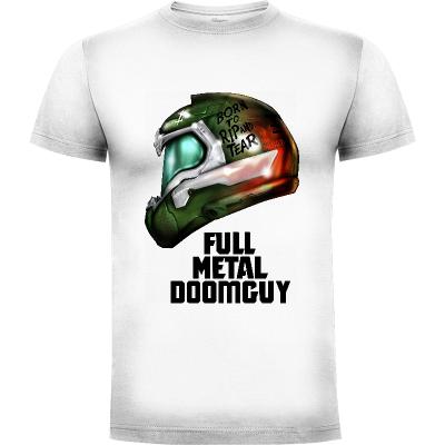 Camiseta Full Metal Doomguy v2 - Camisetas Demonigote