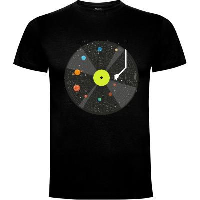 Camiseta Vinyl Turntable Solar System Planets Gift Idea Tshirt - Camisetas Musicoilustre