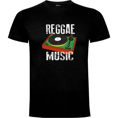 Camiseta Reggae Music Rasta Clothing Vinyl Turntable Sound System DJ - Camisetas Musicoilustre