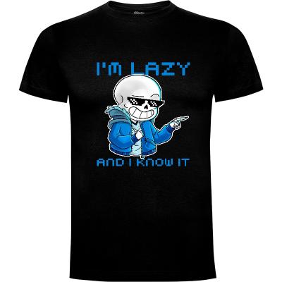 Camiseta Sans Skeleton Undertale - I'm Lazy And I Know It Sexy Lazy - Camisetas Divertidas