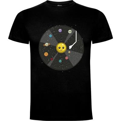 Camiseta Kawaii Solar system Vinyl Turntable Galaxy Stars Kids Gift Idea - Camisetas Musicoilustre