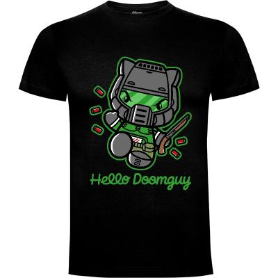 Camiseta Hello Doomguy v3 - Camisetas Kawaii