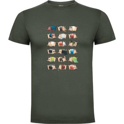 Camiseta Pig movies - Camisetas Trheewood - Cromanart