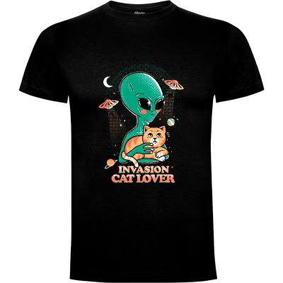 Camiseta Invasion cat lover - Camisetas Cute