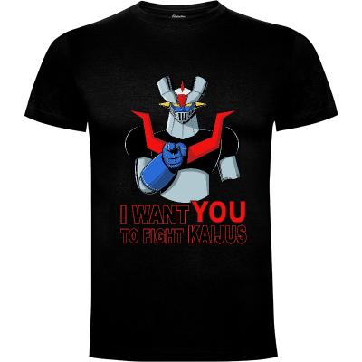 Camiseta I Want You To Fight Kaijus - Camisetas Frikis