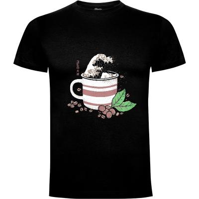Camiseta Great Wave of Coffee - Camisetas EoliStudio