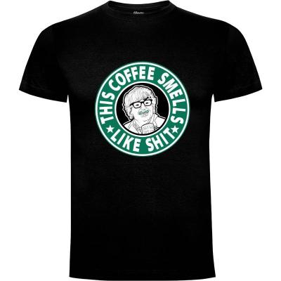 Camiseta The coffee smells like shit - Camisetas parody