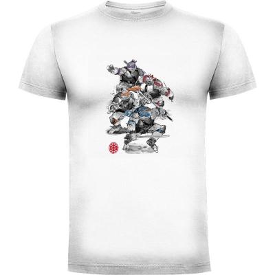 Camiseta Ninja Turtles sumi-e - Camisetas Otaku