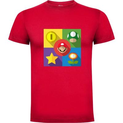 Camiseta Super Mario flat - Camisetas Chulas