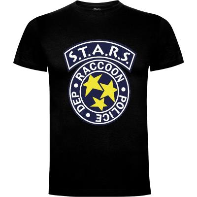 Camiseta Resident Evil - Raccoon Police Escudo - Camisetas Videojuegos