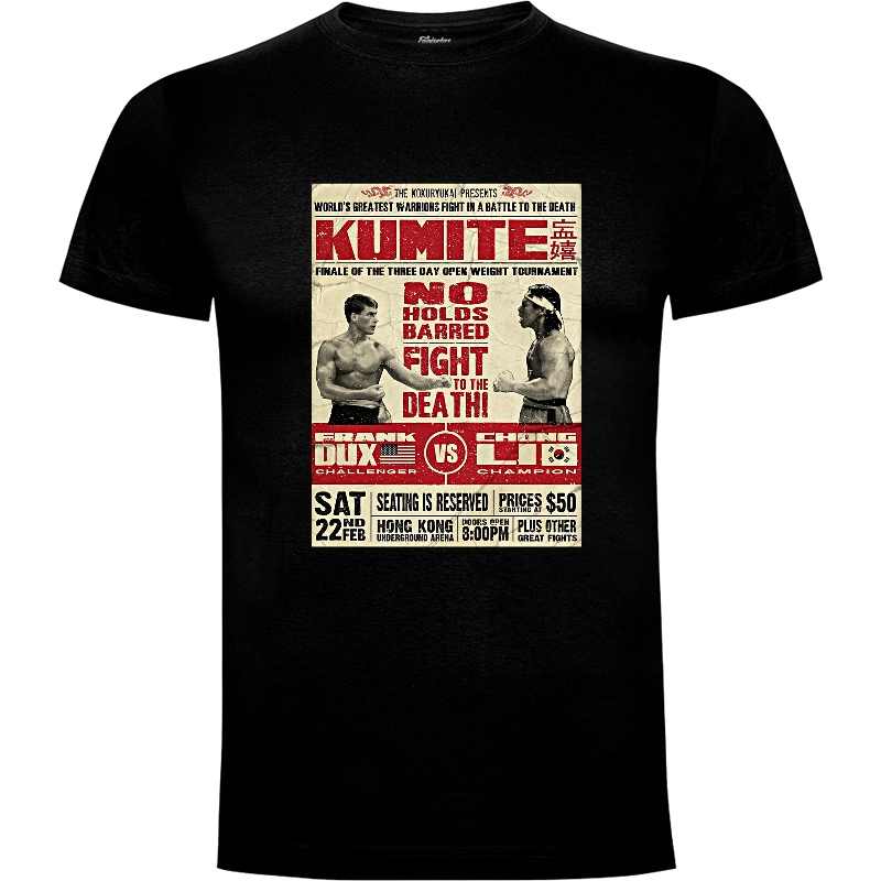 Camiseta Kumite Afiche Frank Dux vs Chong Li