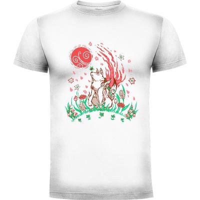 Camiseta Wolf Blossom Breeze - Camisetas Otaku