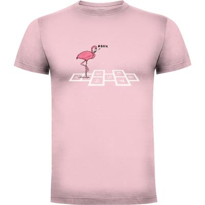 Camiseta Hopping Flamingo! - Camisetas Graciosas