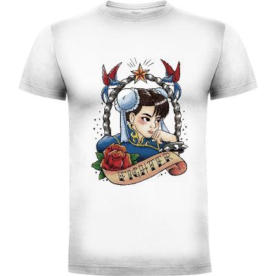 Camiseta Fighter Girl Tattoo - Camisetas Andriu