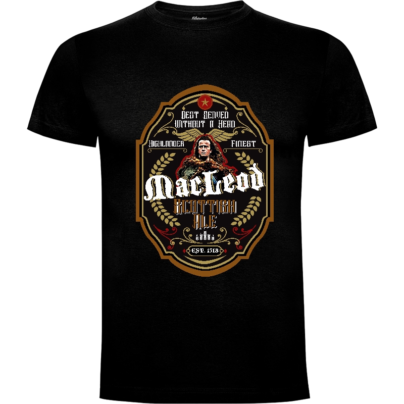 Camiseta Connor MacLeod Etiqueta de cerveza de escocia