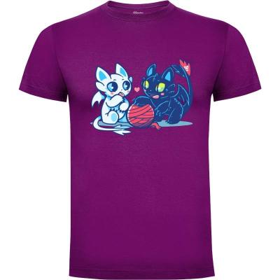 Camiseta Dragon Cats - Camisetas Cute