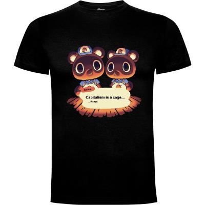 Camiseta Capitalism Cage Tendo Nendo Animal Crossing - Camisetas Geekydog