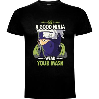 Camiseta Good Ninja Wear a Mask Kakashi Naruto - Camisetas Geekydog