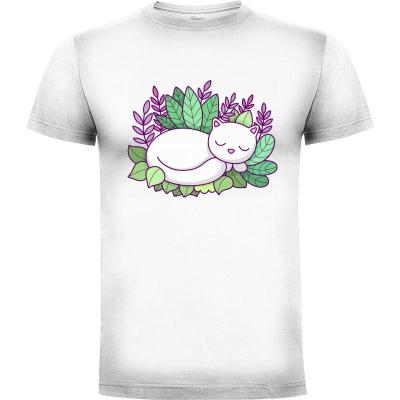 Camiseta Garden Cat - Camisetas Sombras Blancas