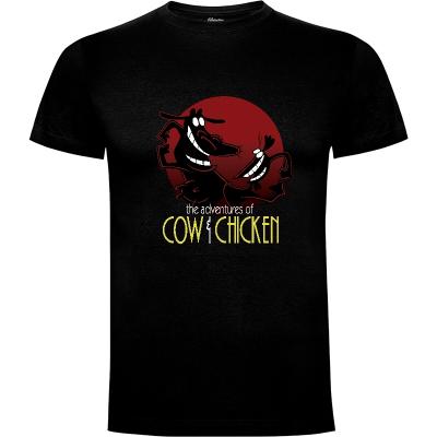 Camiseta The adventures of Cow & Chicken - Camisetas Frikis