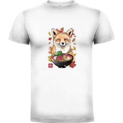 Camiseta Fox, Leaves and Ramen - Camisetas DrMonekers