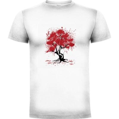 Camiseta Sakura Tree Painting - Camisetas Originales