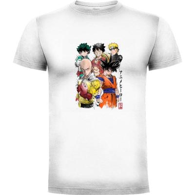 Camiseta Anime Heroes - Camisetas DrMonekers