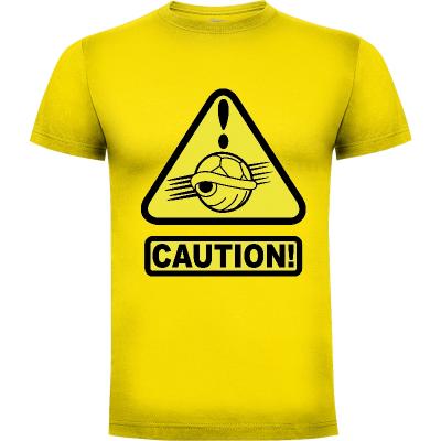 Camiseta Caution Shell - Camisetas Videojuegos