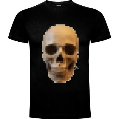 Camiseta Pixel Skull (stock) Camiseta Hombre T: XL Negro - 