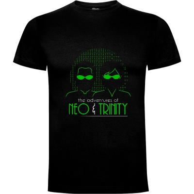 Camiseta The Adventures Of Neo and Trinity - Camisetas TheWizardLouis