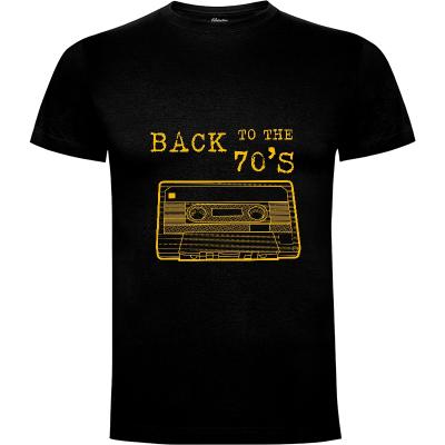 Camiseta Back to 70s yellow version - Camisetas Musica