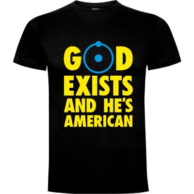 Camiseta Dios existe - Camisetas Frikis