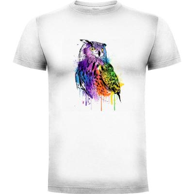 Camiseta Owl watercolor - Camisetas Originales
