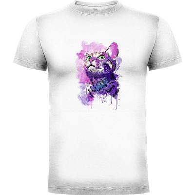 Camiseta Cat Watercolor - Camisetas Originales