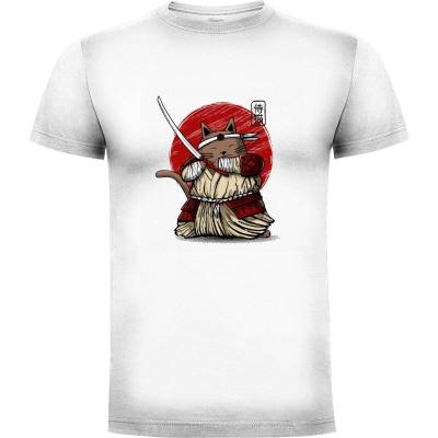 Camiseta Samurai gato - Camisetas Cute