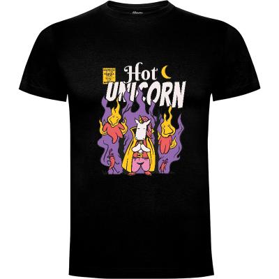Camiseta Unicornio Invocador del Fuego - Camisetas Chulas