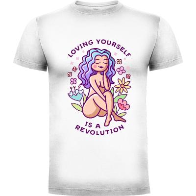 Camiseta Loving Yourself is a Revolution - Camisetas Sombras Blancas