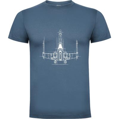 Camiseta Xwing blueprint - Camisetas Dumbassman