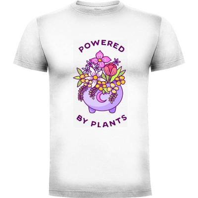 Camiseta Powered by Plants - Camisetas Sombras Blancas