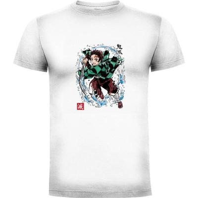 Camiseta Tanjiro sumi-e - Camisetas DrMonekers