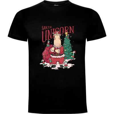 Camiseta Feliz Navidad Santa Unicornior - Camisetas Maax